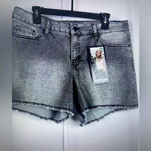 Sound Style Hope High Rise Comfort Stretch Gray Denim Shorts Sz 12/31 NWT